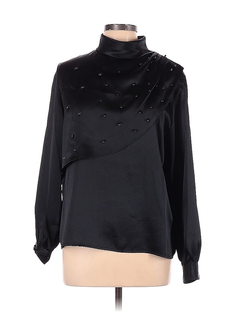 Laura & Jayne 100% Polyester Black Long Sleeve Blouse Size 10 - photo 1