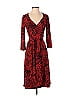 David Meister Multi Color Red Casual Dress Size 4 - photo 1