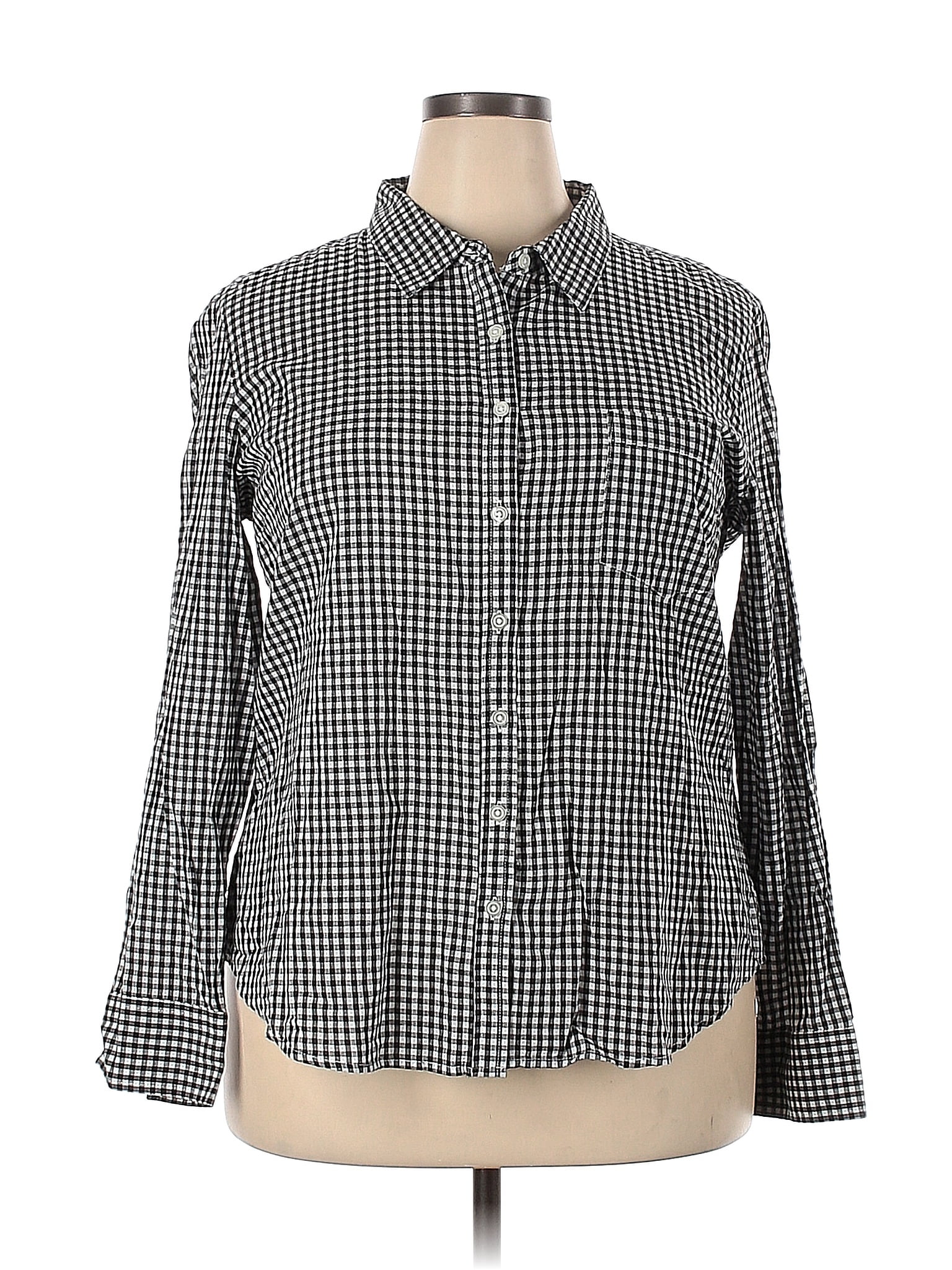 Company Ellen Tracy 100% Cotton Houndstooth Checkered-gingham Grid ...