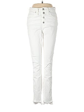 Madewell Tall 10" High-Rise Skinny Jeans in Pure White: Step-Hem Edition (view 1)