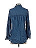 Ann Taylor LOFT Blue Long Sleeve Button-Down Shirt Size S - photo 2