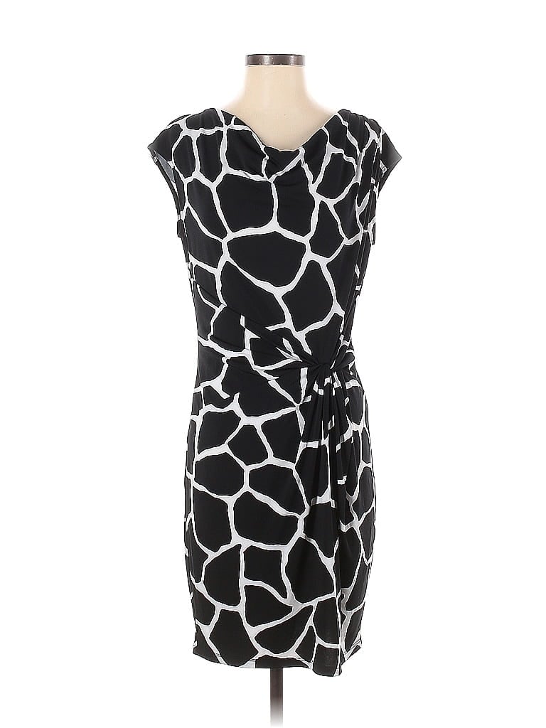 MICHAEL Michael Kors Graphic Animal Print Zebra Print Black Casual Dress Size S - photo 1