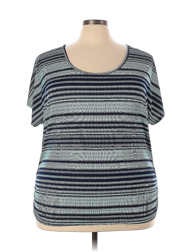 Lavish Blue Short Sleeve T-Shirt Size 3X (Plus) - photo 1