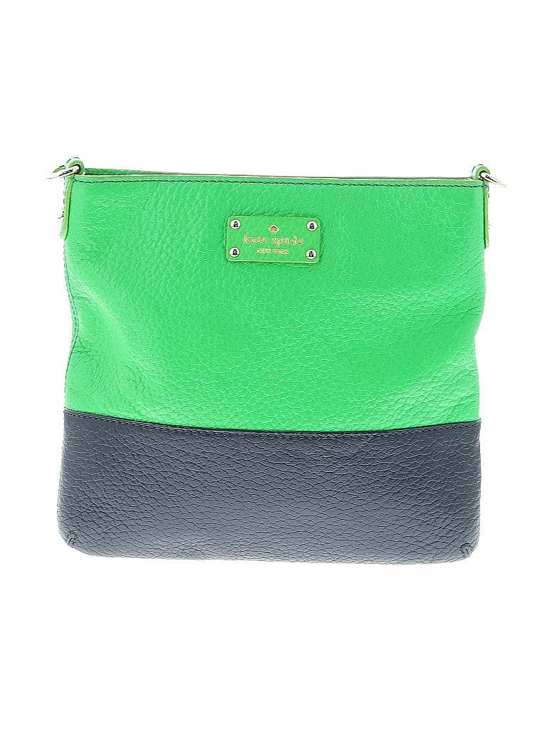 Kate Spade New York 100 Leather Green Leather Crossbody Bag One Size 70 Off Thredup 7308