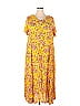 Woman Within 100% Rayon Orange Casual Dress Size 18 (L) (Plus) - photo 1