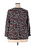 Woman Within 100% Cotton Floral Multi Color Black Long Sleeve Top Size 22 (1X) (Plus) - photo 2