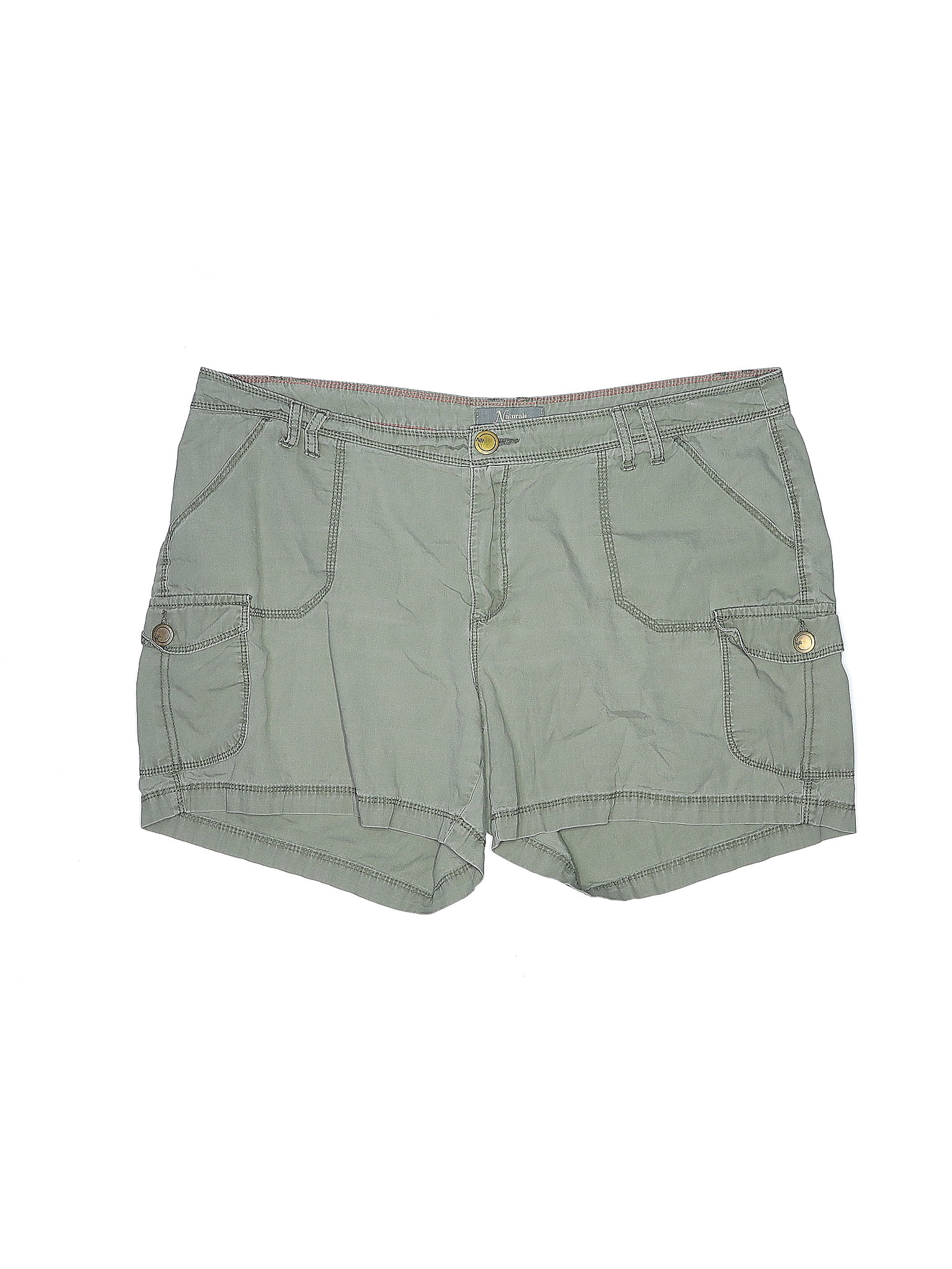 Natural Reflections 100 Cotton Green Cargo Shorts Size 16 59 off