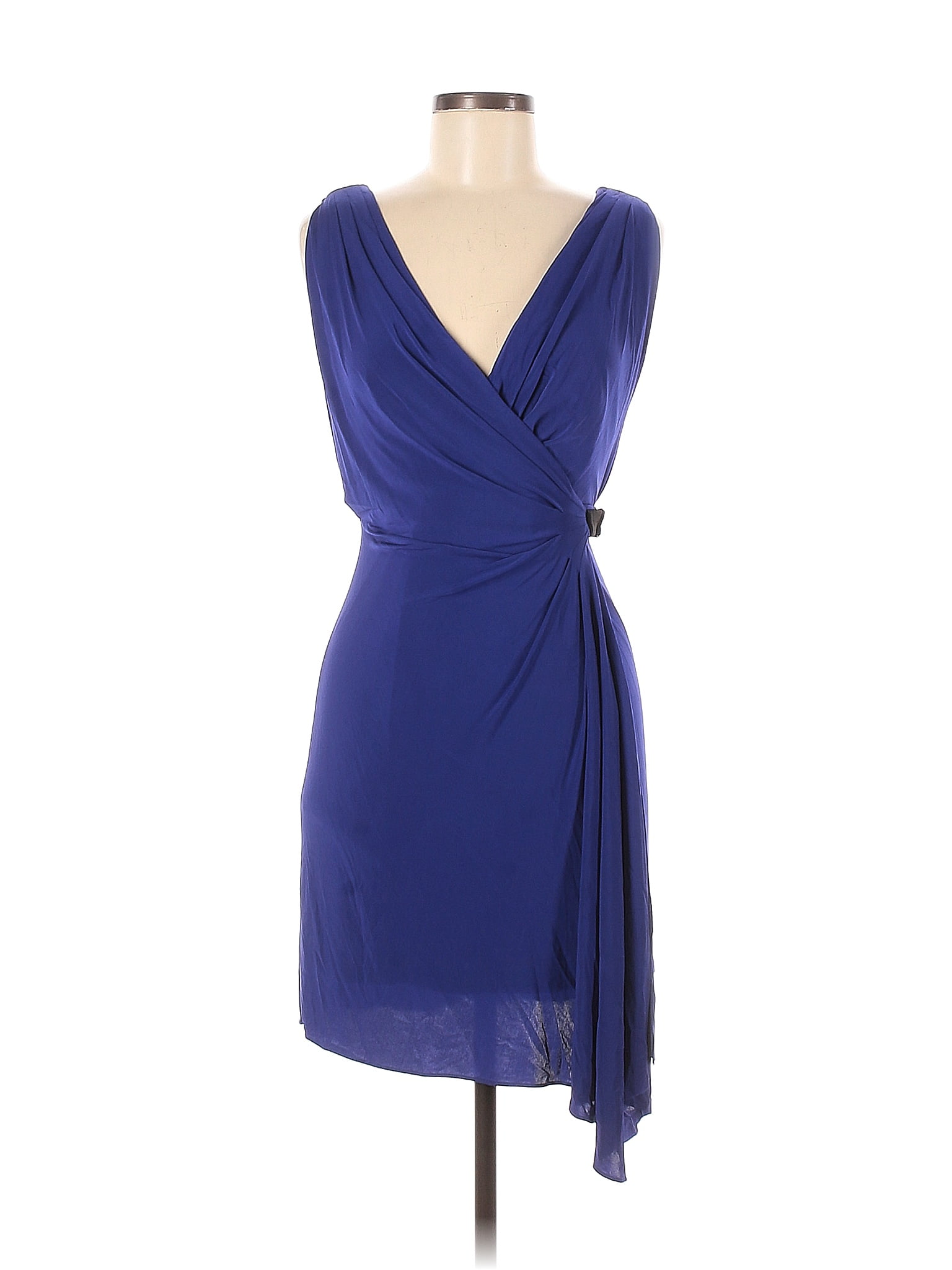 BCBGMAXAZRIA Solid Sapphire Blue Casual Dress Size 6 82 off