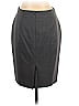 Ann Taylor Solid Gray Casual Skirt Size 10 (Petite) - photo 2
