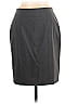 Ann Taylor Solid Gray Casual Skirt Size 10 (Petite) - photo 1