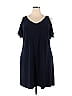 MSK Solid Navy Blue Casual Dress Size 2X (Plus) - photo 1
