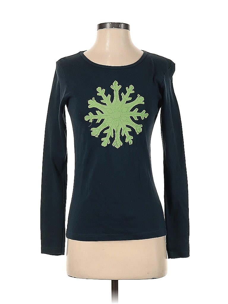 Sundance 100% Organic Cotton Green Teal Long Sleeve T-Shirt Size XS - photo 1