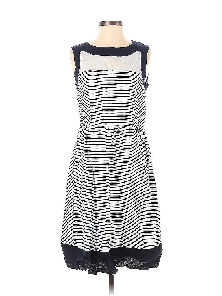 Malvin Chevron-herringbone Stripes Gray Casual Dress Size S - photo 1