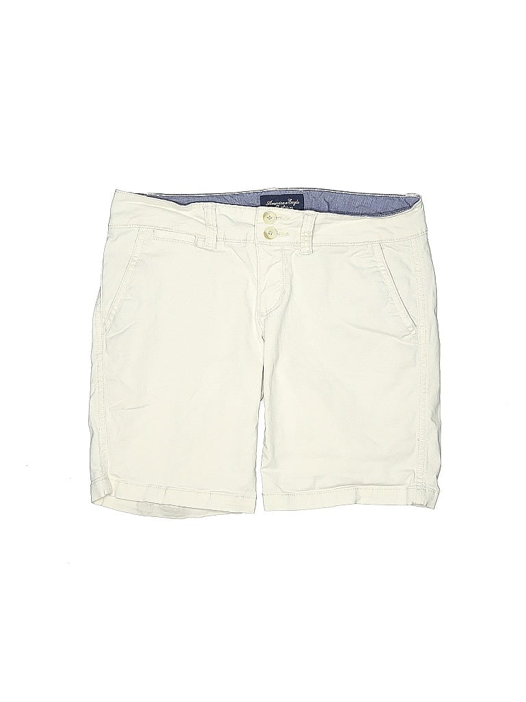 American Eagle Outfitters Solid Ivory Khaki Shorts Size 00 - photo 1