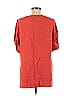 BCBGMAXAZRIA 100% Viscose Red Orange Short Sleeve Blouse Size M - photo 2