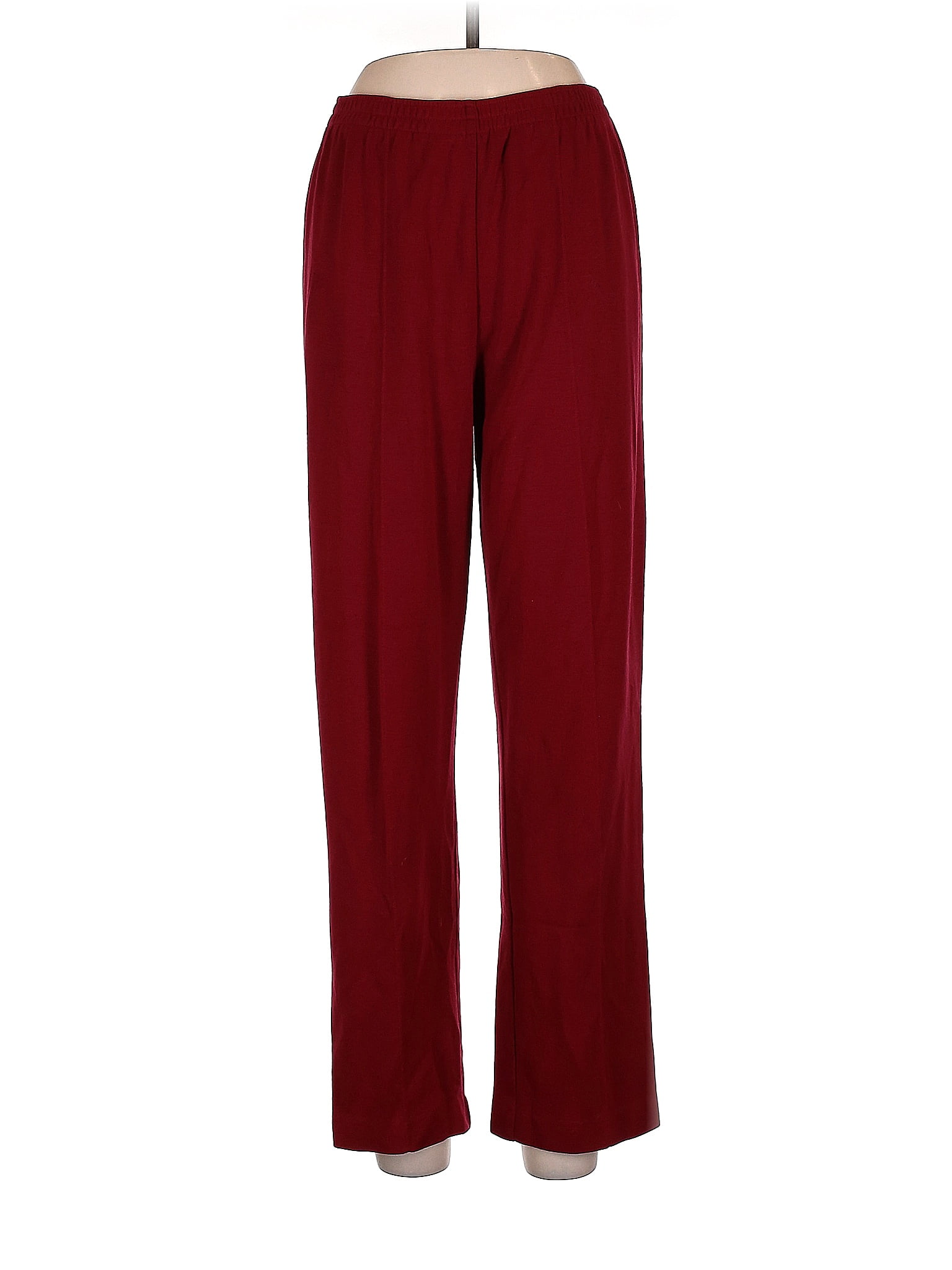 Cathy Daniels Solid Maroon Red Casual Pants Size M - 52% off | thredUP
