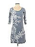 Before+Again Floral Motif Acid Wash Print Gray Casual Dress Size XS - photo 1
