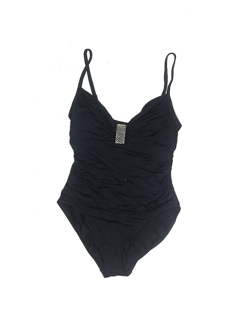 La Blanca Solid Black One Piece Swimsuit Size 10 50 off thredUP