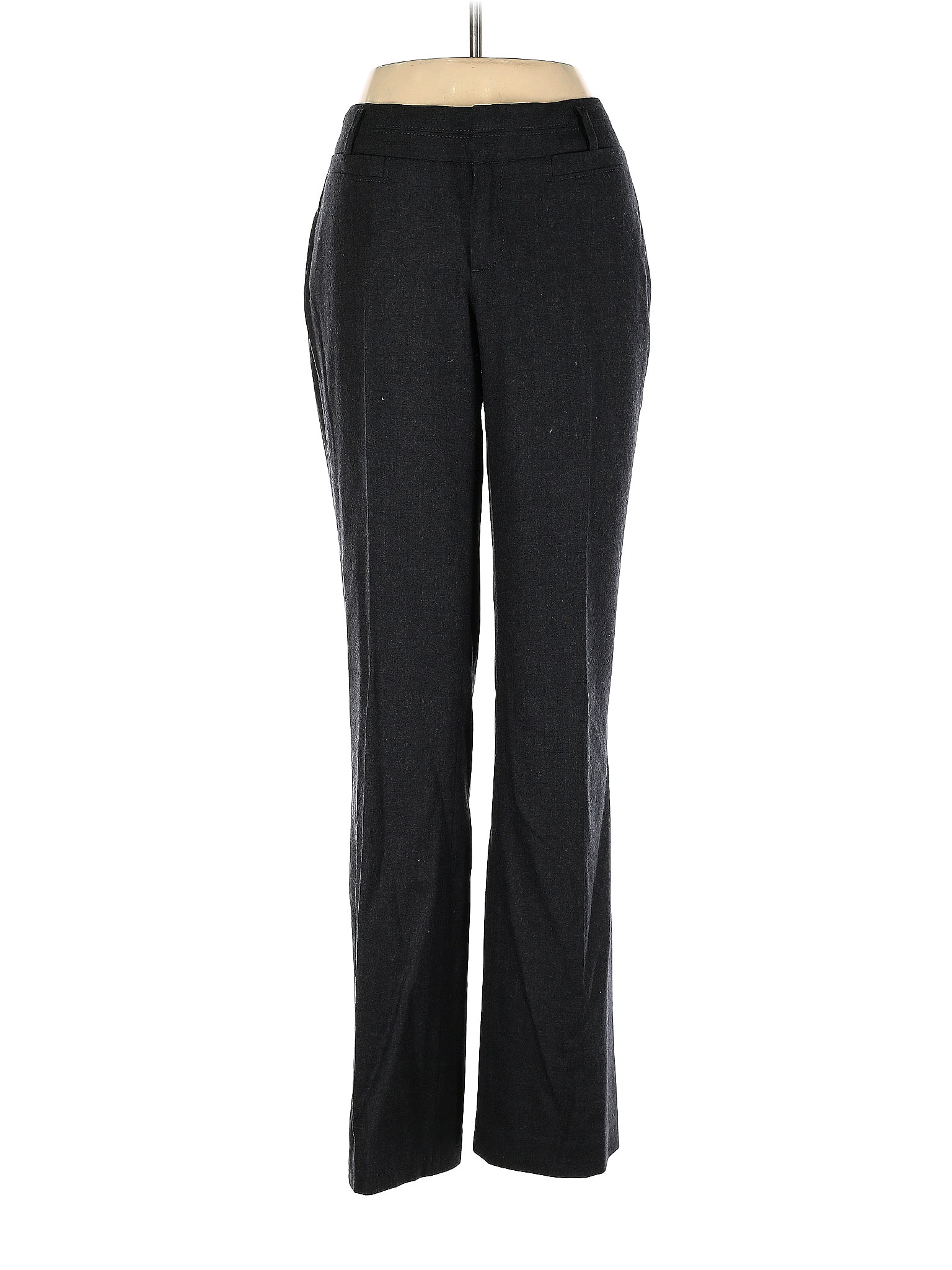 Banana Republic LIDO High Rise Straight Wool Pant 6 Black #773624