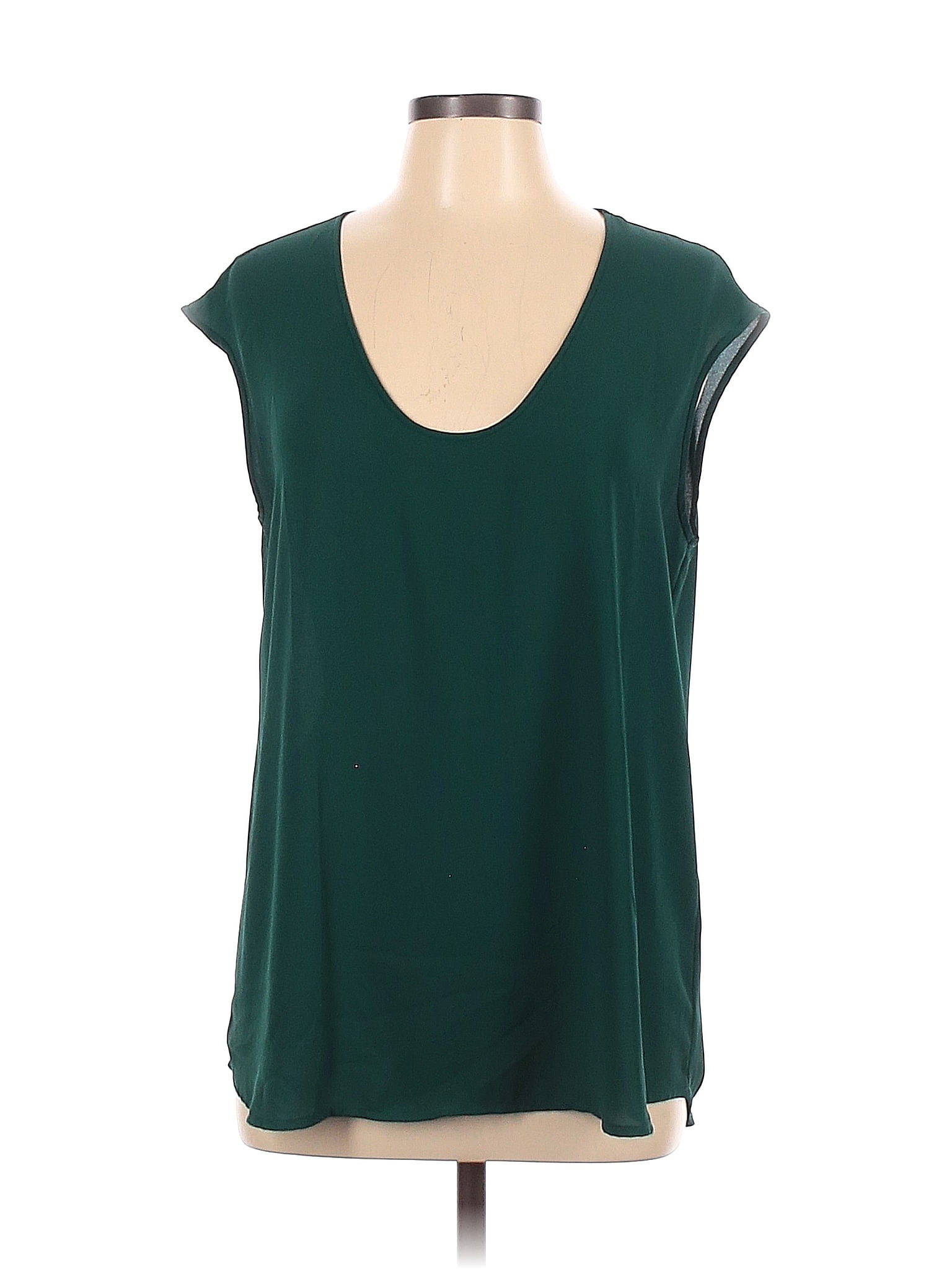 J.Crew 100% Polyester Green Short Sleeve Blouse Size 10 (Tall) - 66% ...