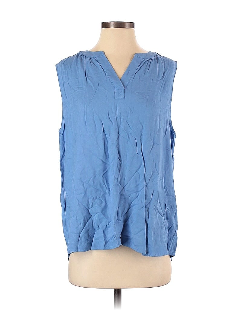 Pre-owned Amazon Essentials Sleeveless Blouse In Blue