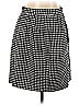 Essentials by ABS Houndstooth Jacquard Argyle Checkered-gingham Grid Plaid Tweed Graphic Polka Dots Black Casual Skirt Size 12 - photo 1