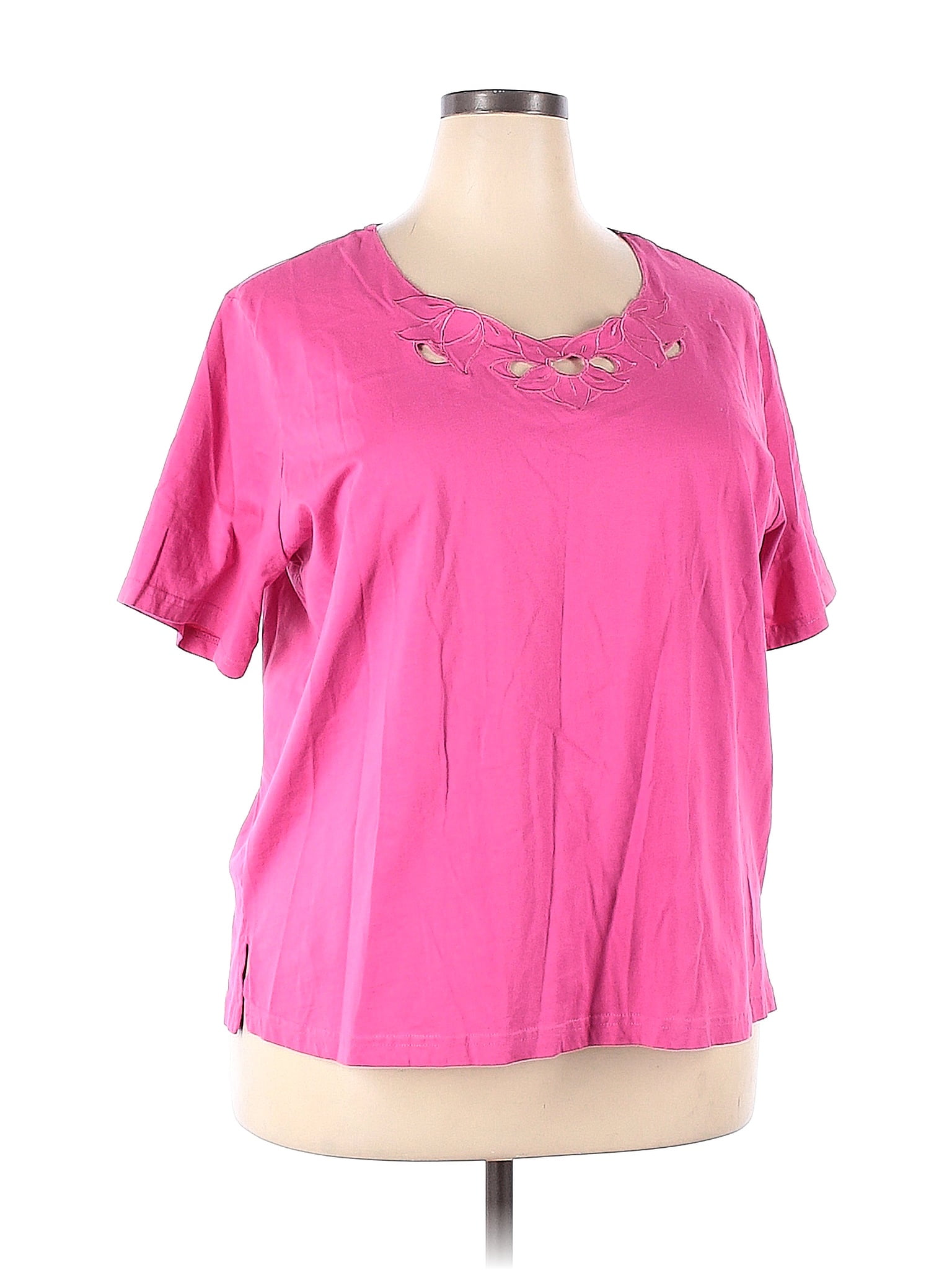 Anthony Richards 100% Cotton Pink Short Sleeve T-Shirt Size 2X (Plus ...