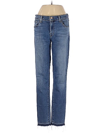 J Brand Solid Blue Jeans 27 Waist - 83% off