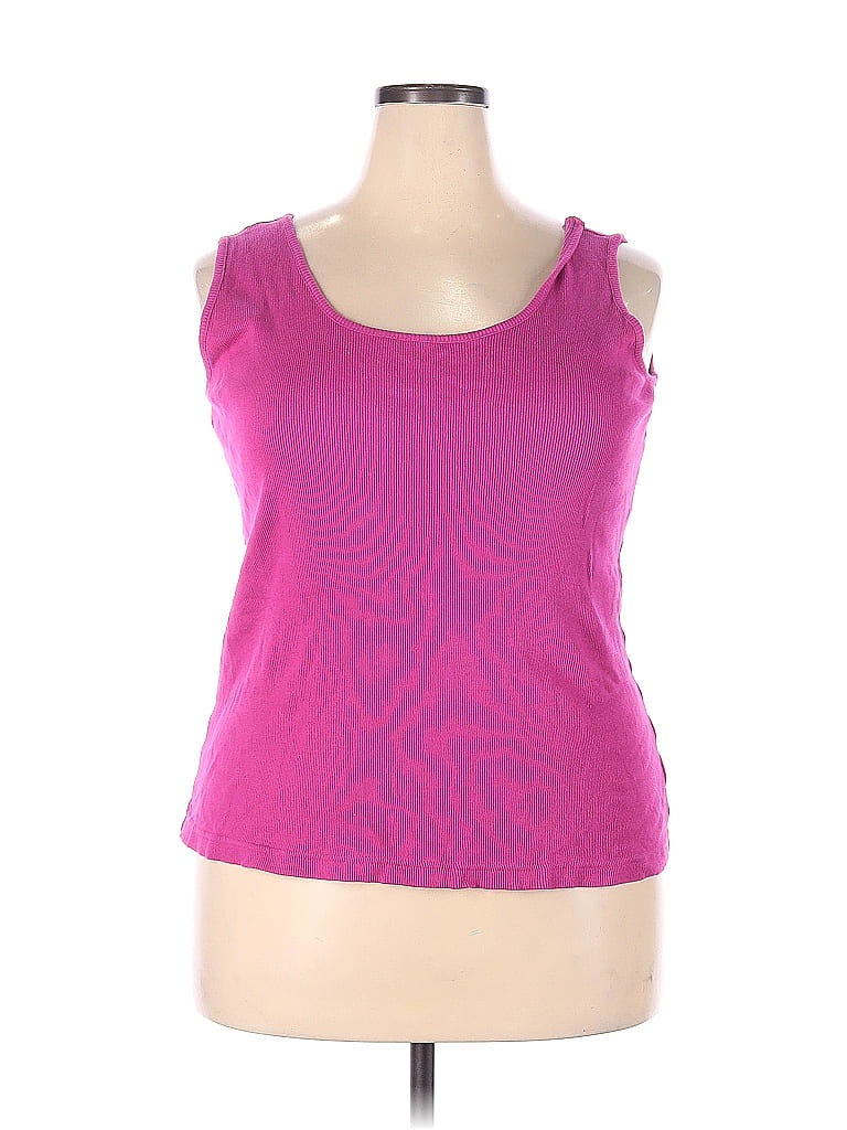 Woman Within 100% Cotton Pink Tank Top Size 18 (Plus) - 71% off | ThredUp
