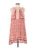 Blue Rain Paisley Aztec Or Tribal Print Red Casual Dress Size M - photo 1