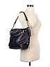 Coach 100% Leather Solid Black Purple Leather Shoulder Bag One Size - photo 3