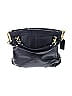 Coach 100% Leather Solid Black Purple Leather Shoulder Bag One Size - photo 1