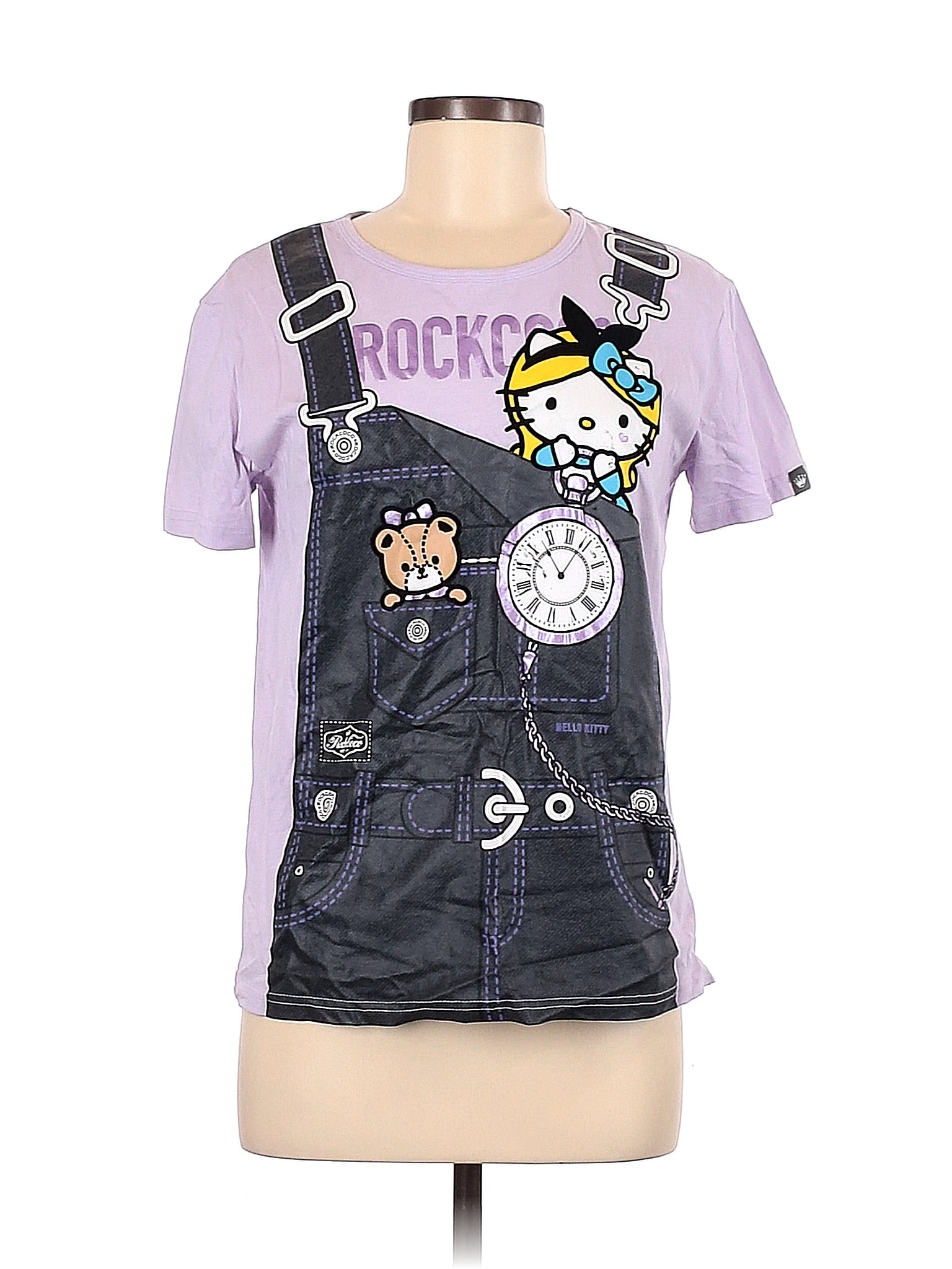 Punk Style Hello Kitty Printed T-Shirt