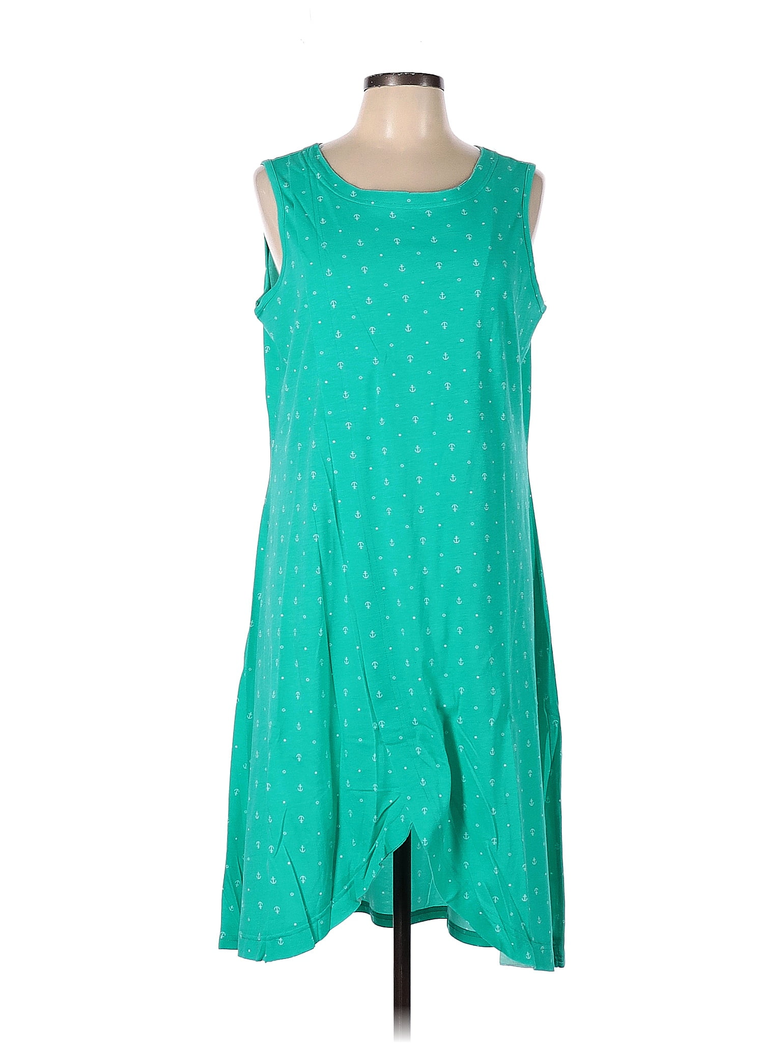 Anthony Richards Polka Dots Blue Teal Casual Dress Size L - 40% off ...