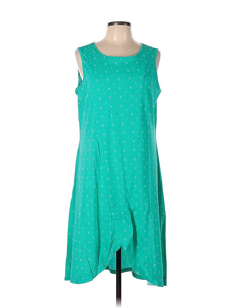 Anthony Richards Polka Dots Blue Teal Casual Dress Size L - 40% off ...