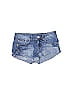 Wallflower Blue Denim Shorts Size 3 - photo 1