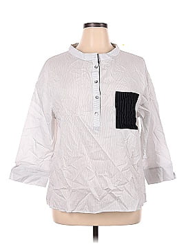 Terra-SJ Apparel 3/4 Sleeve Button-Down Shirt (view 1)