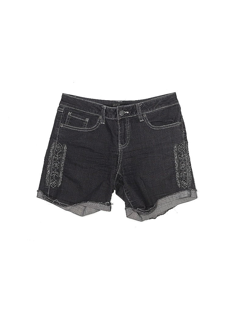 PrAna Gray Black Denim Shorts Size 2 - photo 1