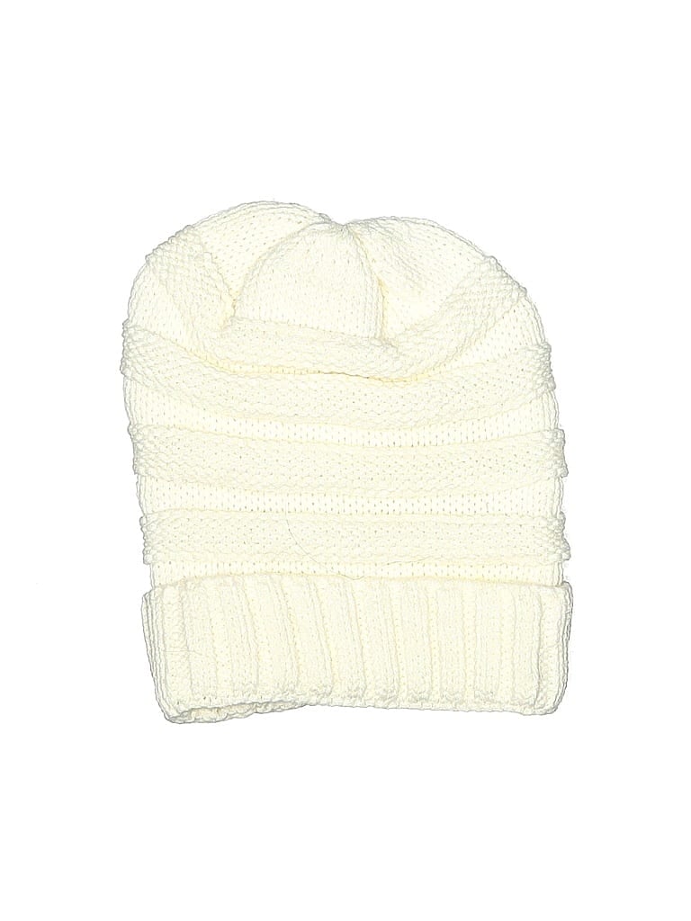 Pre-owned Assorted Brands Beanie Hat In White