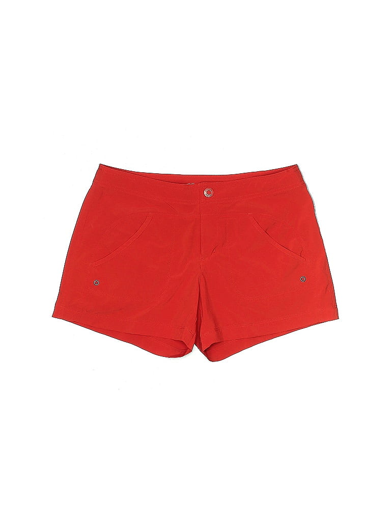 Athleta Solid Hearts Red Athletic Shorts Size 4 - photo 1