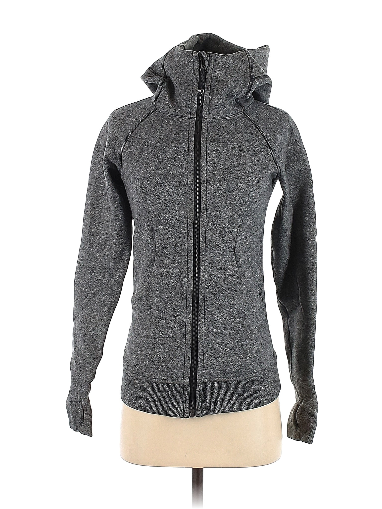 Athletic Jacket By Lululemon In Grey, Size: M
