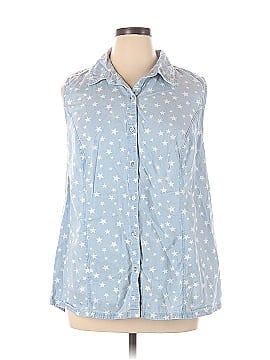 Catherines Sleeveless Button-Down Shirt (view 1)
