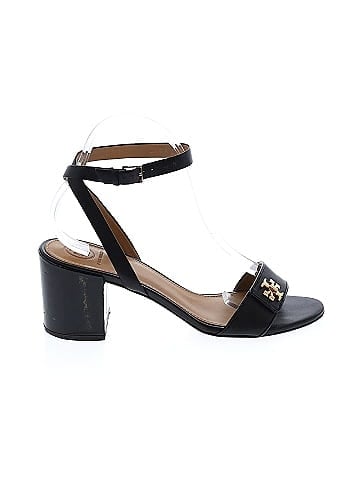 Tory Burch 100 Leather Solid Black Sandals Size 8 1 2 62 off