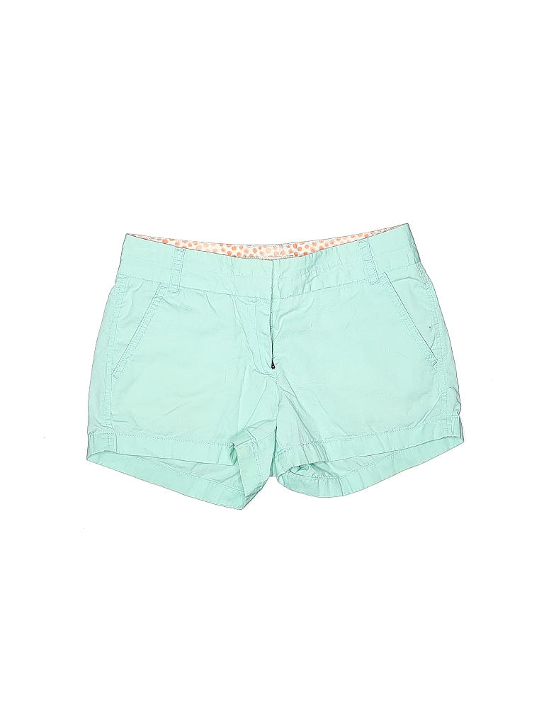 J.Crew Factory Store 100% Cotton Solid Teal Khaki Shorts Size 0 - photo 1