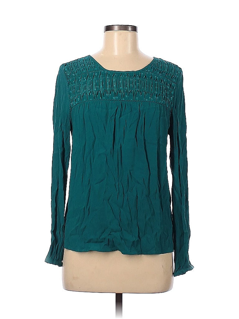 Meadow Rue 100% Rayon Teal Long Sleeve Blouse Size M - 88% off | ThredUp