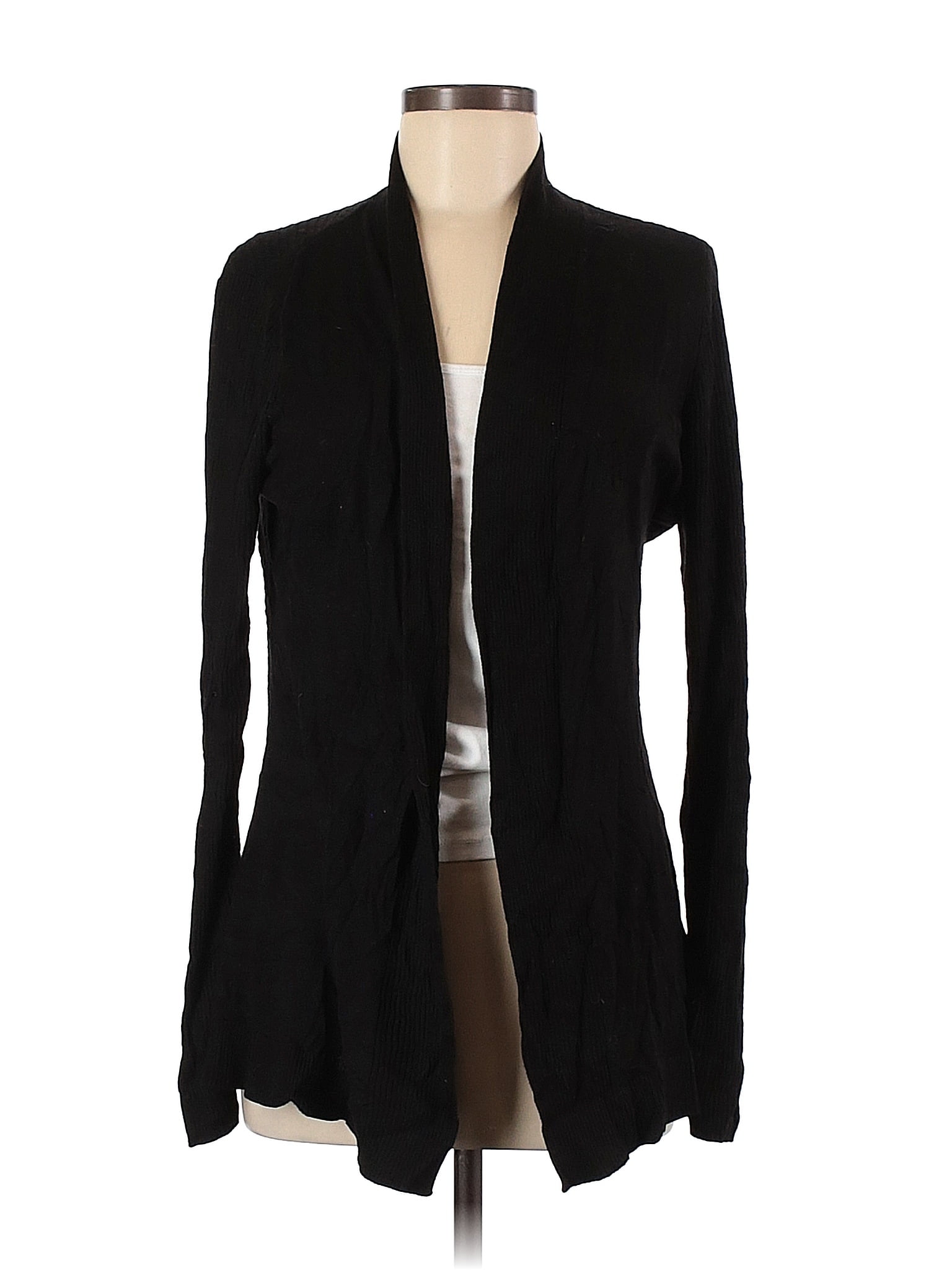 Liz Claiborne Color Block Solid Black Cardigan Size M - 50% off | thredUP