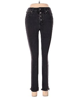 Madewell Petite 10" High-Rise Skinny Jeans in Berkeley Black: Button-Through Edition (view 1)