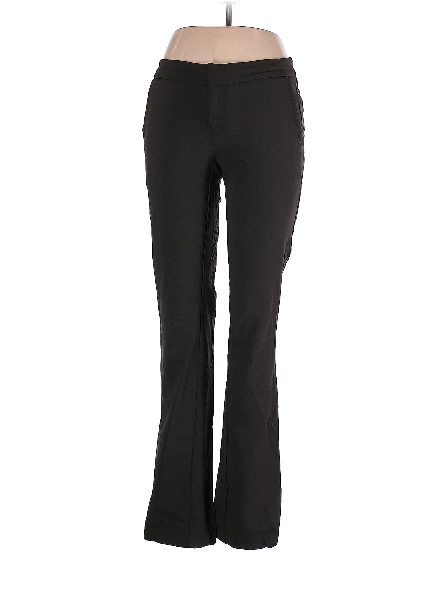 Athleta Solid Black Green Active Pants Size 6 52 off thredUP