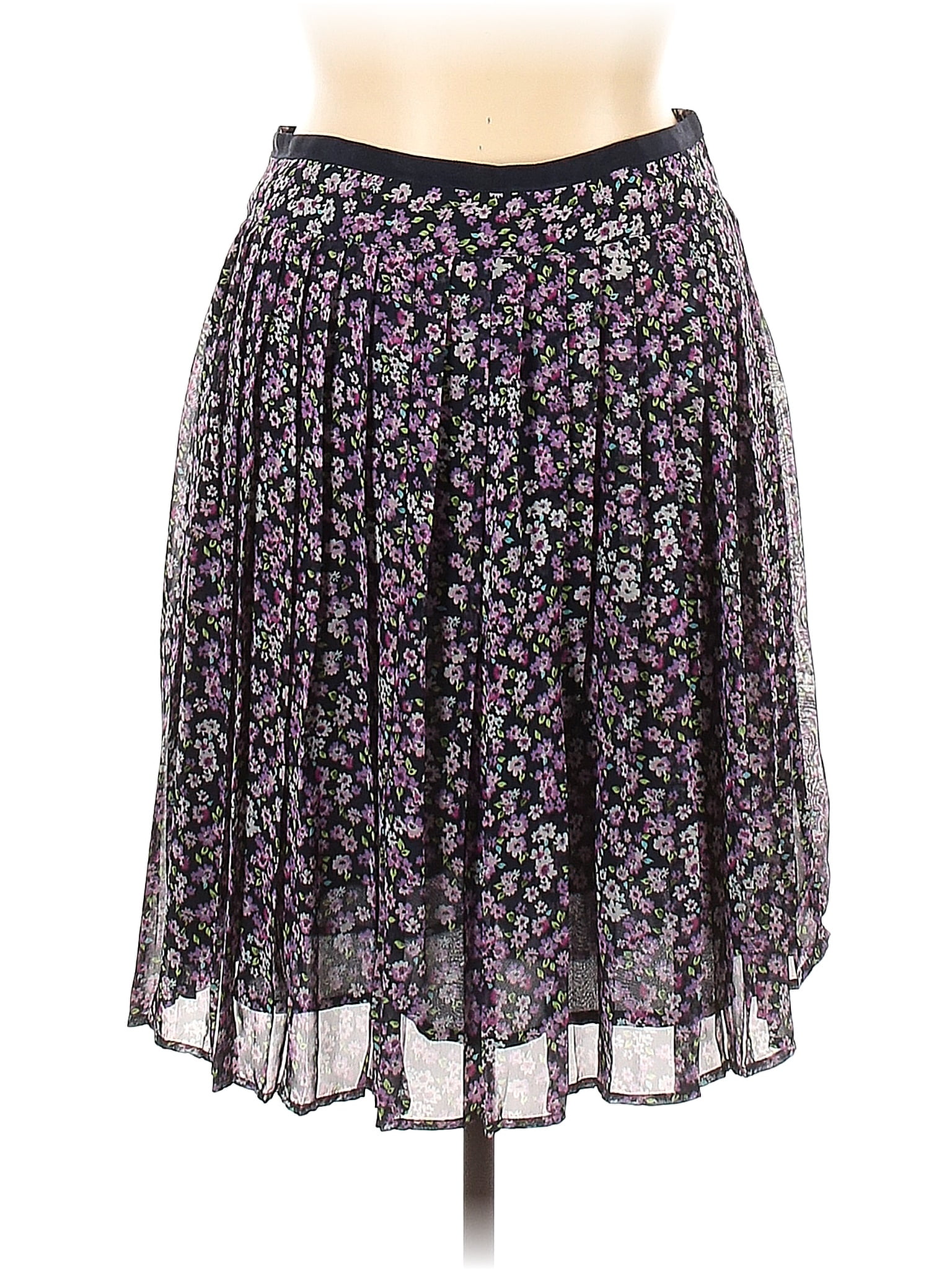 Christopher & Banks 100% Polyester Purple Casual Skirt Size 16 - 62% ...