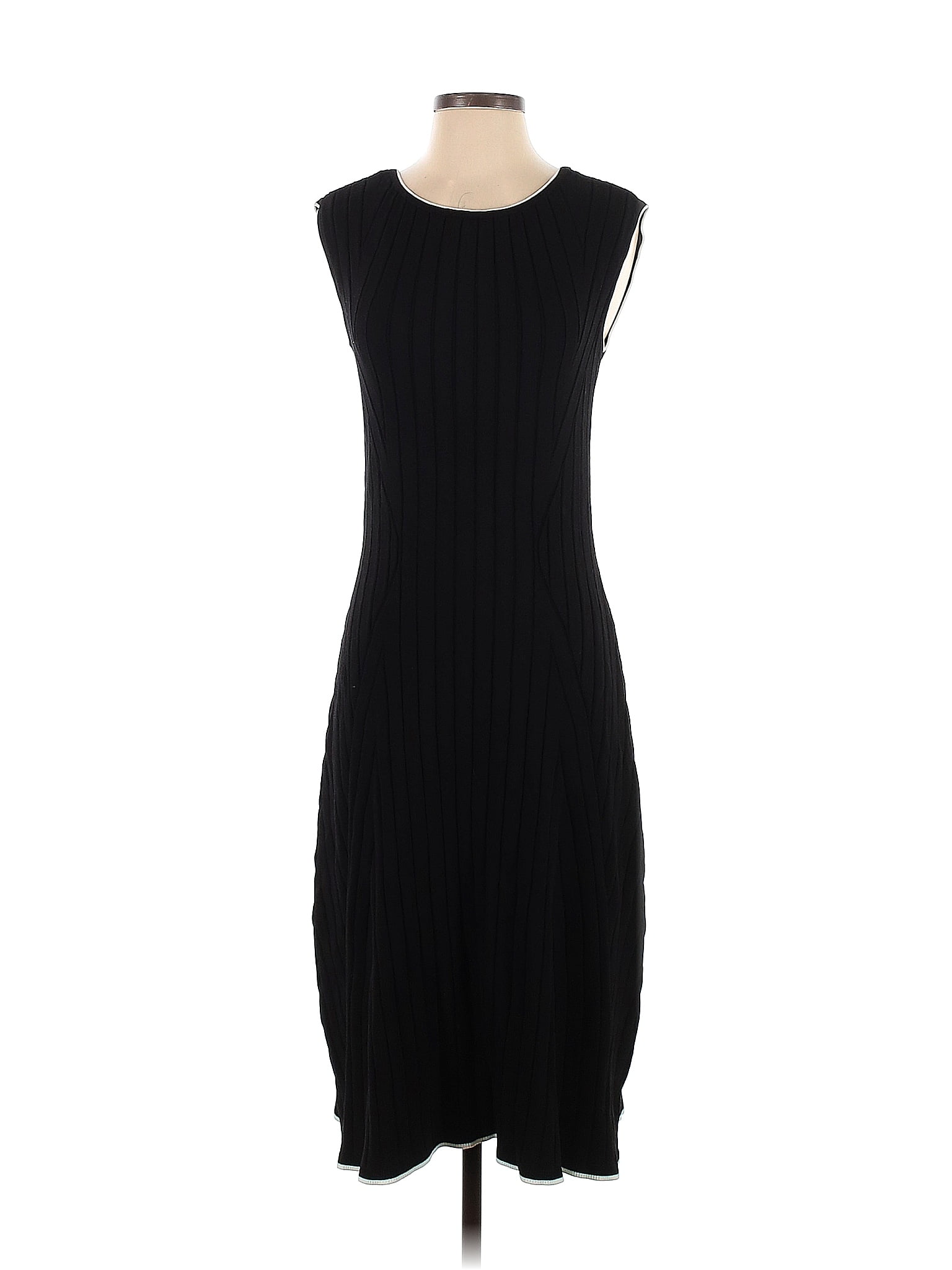 White House Black Market Solid Black Casual Dress Size S 77 off